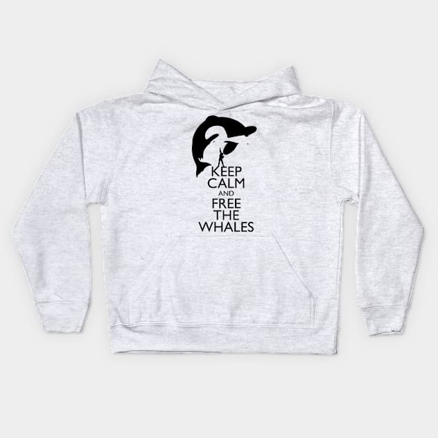 Free The Whales Kids Hoodie by Fishwhiskerz